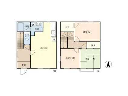 スモールベアハイツII(3LDK/2階)の間取り写真