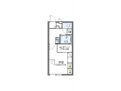 レオパレスFLUORITE(1K/2階)の間取り写真