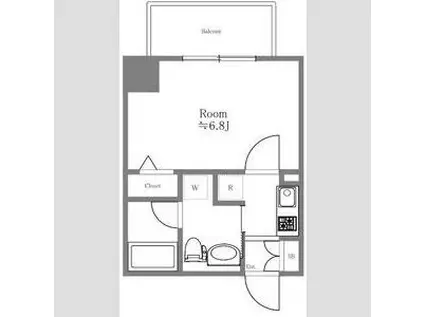 レガロ中野坂上(1K/7階)の間取り写真
