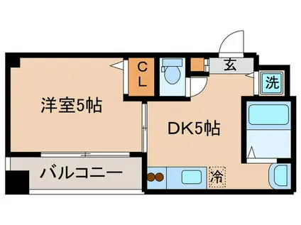 プロスペクト河原町五条(1DK/5階)の間取り写真