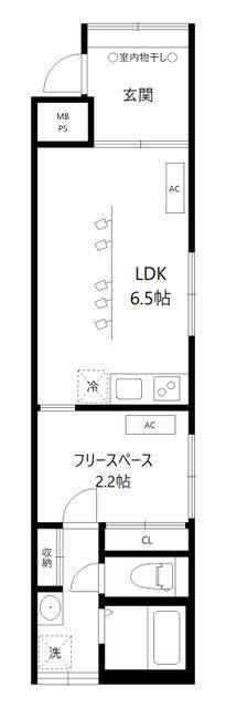 MURO YUTENJI(1LDK/2階)の間取り写真