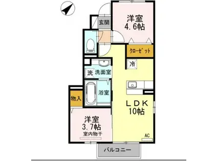 シーズンさくら(2LDK/1階)の間取り写真