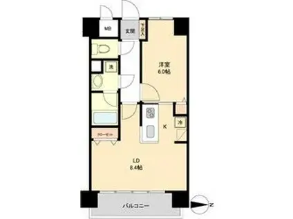 アーバンフラッツ青葉小田原(1LDK/7階)の間取り写真