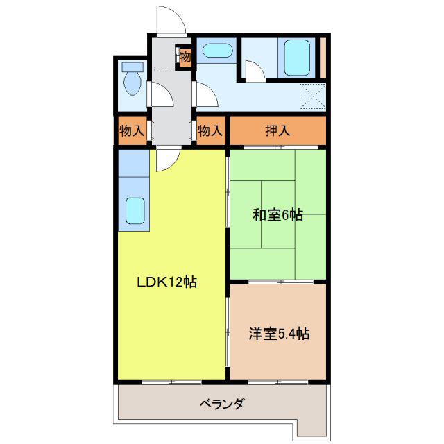 エクレール87(2LDK/4階)の間取り写真