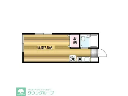 カーサ・ラウレール(ワンルーム/1階)の間取り写真