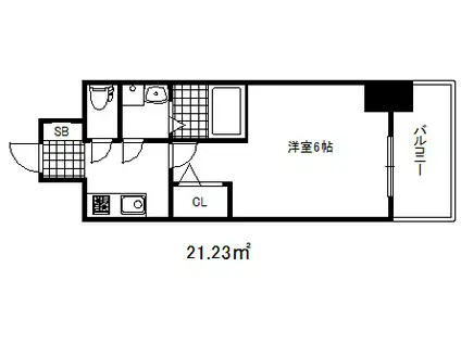 エスリードレジデンス神戸兵庫駅前(1K/10階)の間取り写真