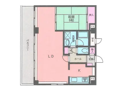 エフ・ティプラザ相模大野(1LDK/5階)の間取り写真