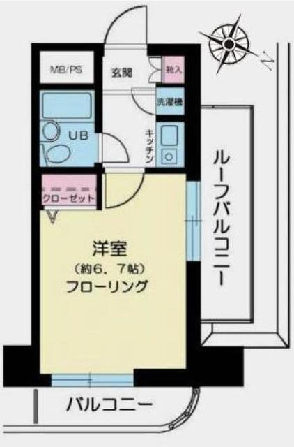ライオンズマンション都立大学第2(1K/3階)の間取り写真