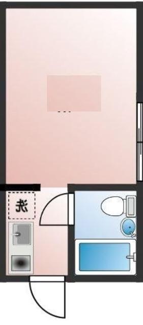 三友ビル(ワンルーム/2階)の間取り写真