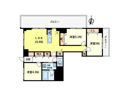 グリーンハイツ金町(3LDK/8階)の間取り写真