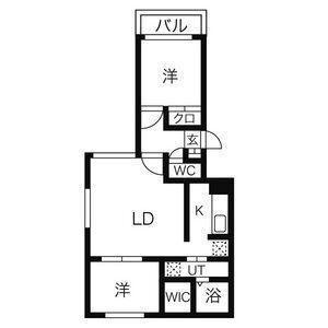 レガリア麻生(2LDK/3階)の間取り写真