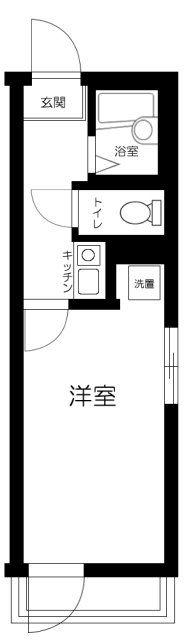 GRANDE扇大橋(1K/2階)の間取り写真
