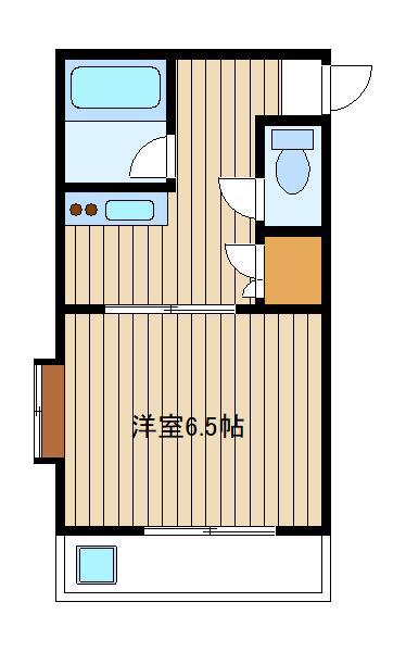 パートナー47(ワンルーム/1階)の間取り写真