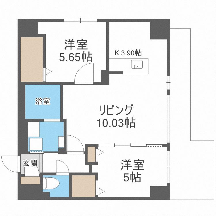 MODENA SIAN(2LDK/4階)の間取り写真