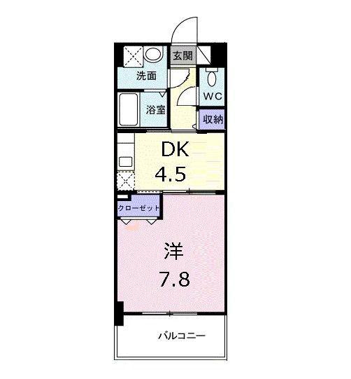 グロリオーサ(1DK/6階)の間取り写真