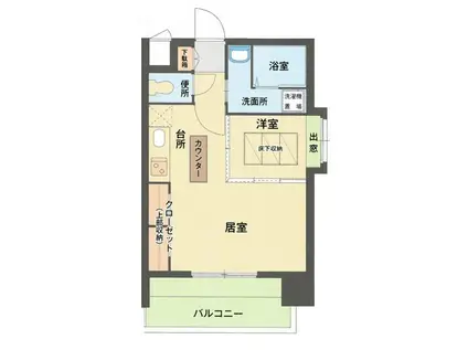 エステート・モア・平尾公園通(1LDK/2階)の間取り写真