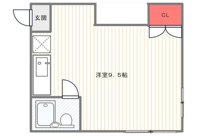 御園コーポ(ワンルーム/3階)の間取り写真