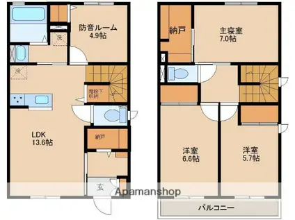 FRIEDEN(4LDK/1階)の間取り写真