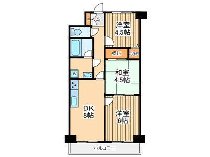 ライオンズプラザ相模大野2番館(3DK/3階)の間取り写真
