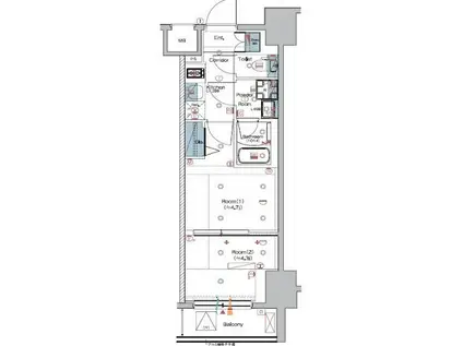 シーフォルム板橋(2K/4階)の間取り写真