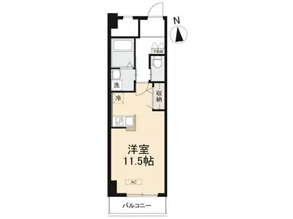 S-FORT栗林公園北(ワンルーム/8階)の間取り写真