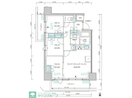 パークアクシス池袋イースト(3LDK/3階)の間取り写真