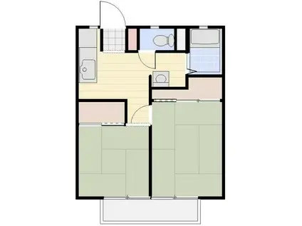 サンシティ宮原(2K/2階)の間取り写真