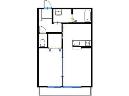NKハイツ(1LDK/1階)の間取り写真