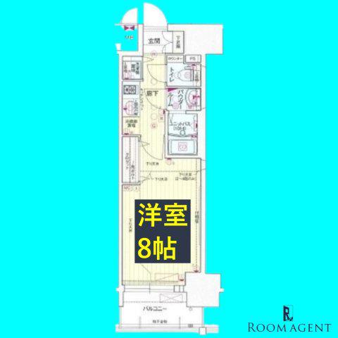プレサンス新栄町ギャラント(1K/8階)の間取り写真