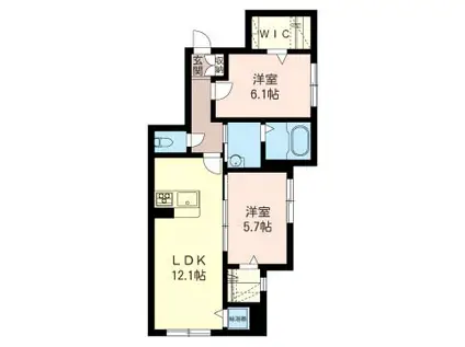 グランシャリオ(2LDK/1階)の間取り写真