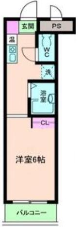 アンジュパンシオン(1K/2階)の間取り写真