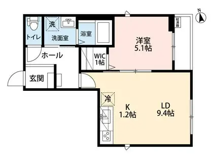 ウィステリア S(1LDK/2階)の間取り写真
