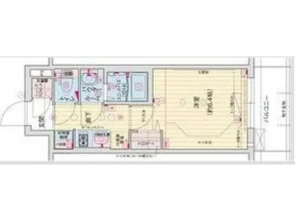 プレサンス淡路駅前(1K/4階)の間取り写真