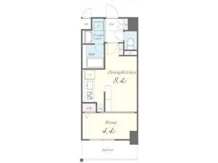 アヴェニール久米川(1DK/3階)の間取り写真