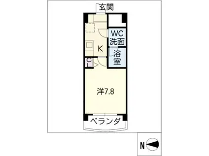 セントラルマンスリー小牧(1K/3階)の間取り写真