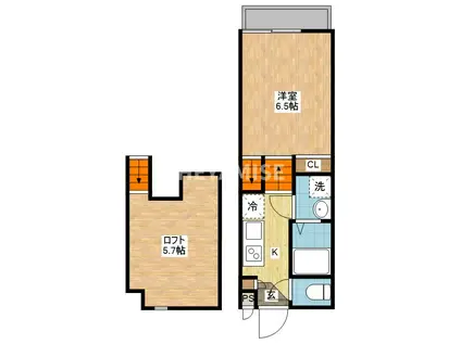 ヴィオラ西郷(1SK/1階)の間取り写真