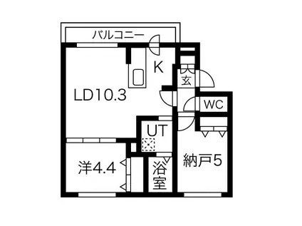 AXIS ARC(2LDK/3階)の間取り写真