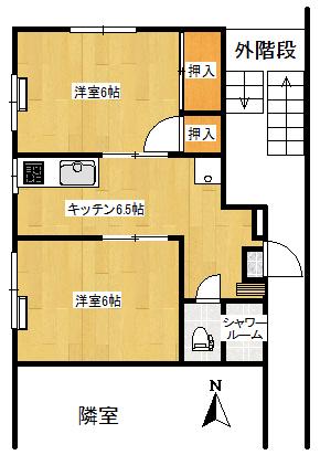 和泉コーポ(2K/1階)の間取り写真