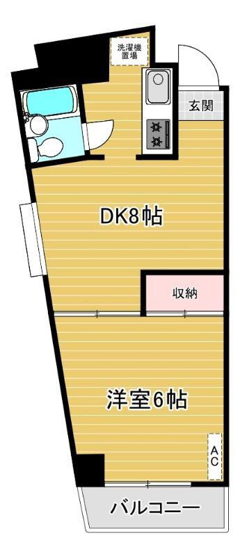 リファレンス谷塚(1DK/3階)の間取り写真