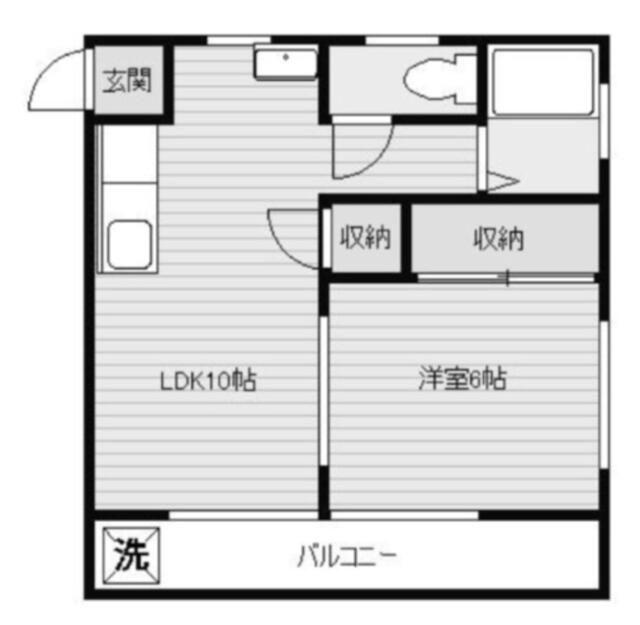 ハイツエスディー(1LDK/2階)の間取り写真