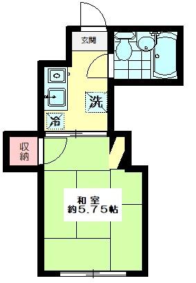 ポアーエ(1K/2階)の間取り写真