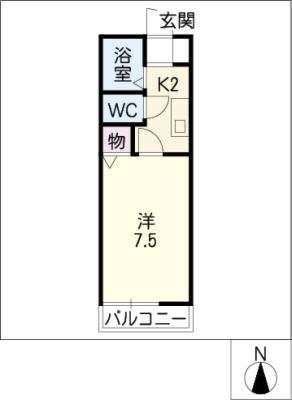 エコースウィート恵(1K/1階)の間取り写真