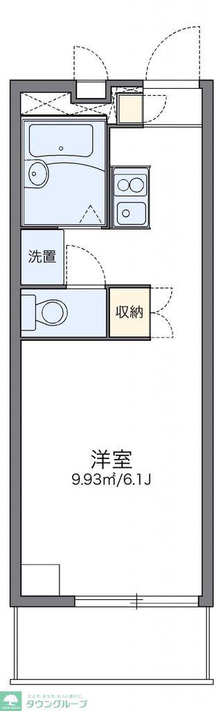 レオパレス片倉(1K/2階)の間取り写真