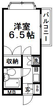 ヴェルドミール(1K/3階)の間取り写真