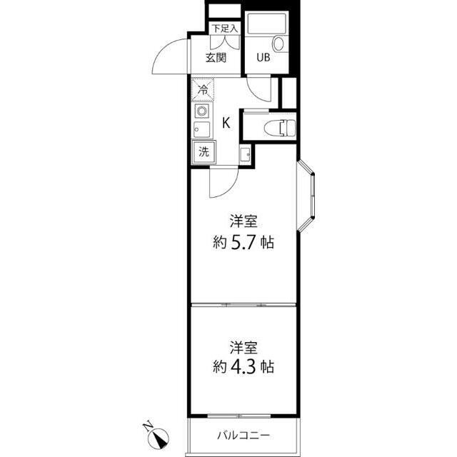TS GARDEN EBISU(2K/4階)の間取り写真