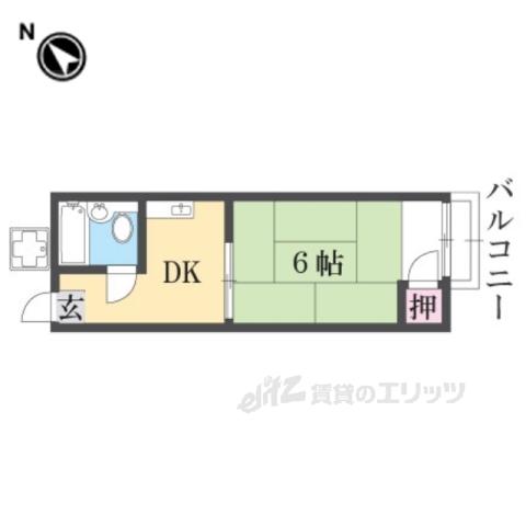 ハイツトミダ(1K/2階)の間取り写真