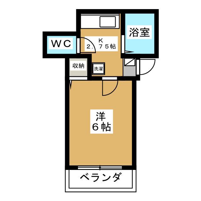 ウエストハウス(1K/2階)の間取り写真