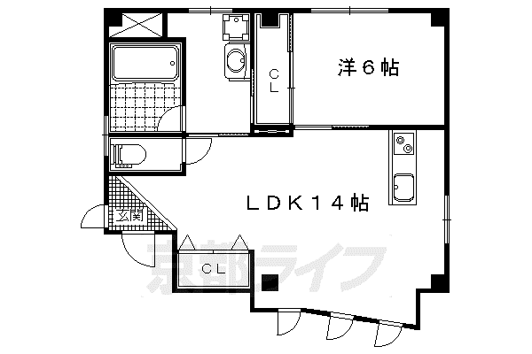 DUALVIEW(1LDK/3階)の間取り写真