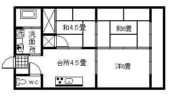 村田ハイツ(3K/3階)の間取り写真