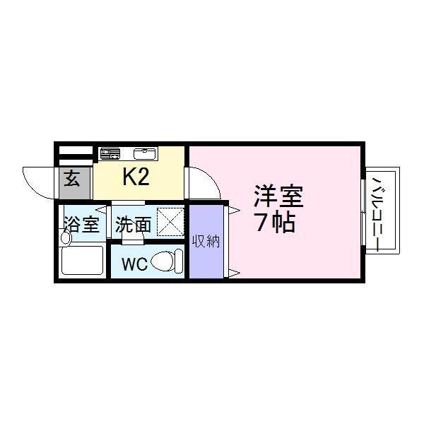 サンフォレスト 1F(1K/1階)の間取り写真